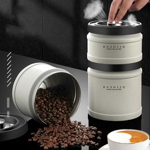 Verktyg lufttätt kaffeburk vakuum tätade burkar korn godis mat förvaring container rostfritt stål kaffebönor pulver te kapsel set