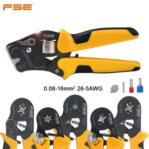 Tang 0.086/10/16mm2 265AWG Tubular Wire Connector Crimp Plier Tube Terminal Ferrules Crimper Electrican Crimping Tools Kit