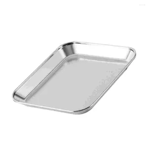 Dinnerware Sets Rectangular Oven Tray Steel Plate Outdoor Pizza Ovens Metal Dinner Shatterproof Dish Kids Travel