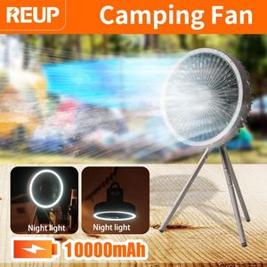 Lüfter tragbarer Camping -Lüfter wiederaufladbar multifunktionales Mini -Lüfter USB Outdoor Camping Deckenlüfter LED LEG LAUT TROMTOD Desktop -Lüfter