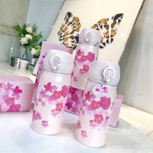 Neue Starbucks THERMOS-Kirschblüten-Rhythmus-Rosa-Edelstahl-Vakuumtasse Sakura Season Out-Dooor-Sport Begleitbecher 3500 ml313I