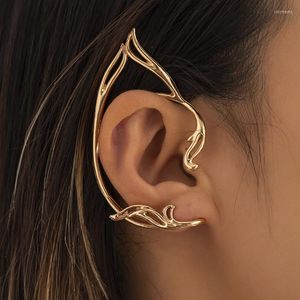 Backs Earrings Elegant Sweet Elf Ear Cuffs Women Trendy Gold Color Wrap Clip On Fashion Jewelry Girls Gift 1pcs Wholesale