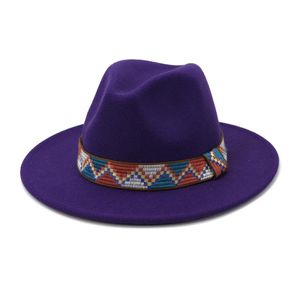 Fedora a tesa larga verde lime a tesa larga da uomo Cappelli in feltro di lana cachi cappello da jazz casual da donna nastro solido tendenza Fedora Caps285e