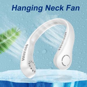 Fans Xiaomi Portable Neck Electric Fan 3000mah laddningsbar Mini Ventilador Cooling Wireless Bladeless Neckband Fan Outdoor Sports