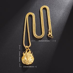 Древнее египетское оборотнее головы FA Anubis Подвесное ожерелье для мужчин Уникальное личность ежедневно носить ювелирные подарки