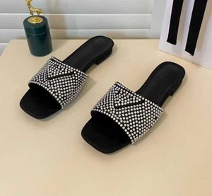 2023 Women Sandals Designer Slides Brushed Leather Pumps Summer fashion brand Screen printed Heels Fashion brand Flops Classic womens Shoes