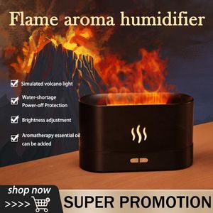 Apparater Xiaomi Flame AROM Diffusor Stöd Essential Oils Fire Flame Effect LED Light Creative USB Air Firidifier för Room Hotel Home