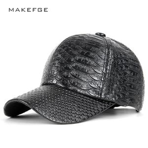 Mode baseball cap män faller faux läder mössa hip hop snapback hattar vuxna utomhus far gåva2380