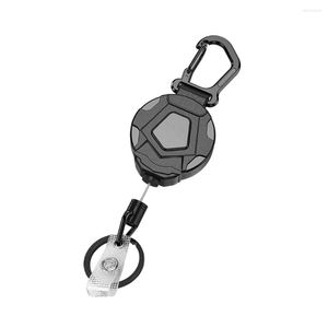 Keychains Chave de cordão retrátil Sacos de chaveiro fixo Acessórios Nome do cartão Anti-roubo Ferramenta de acessórios para decoração de moda