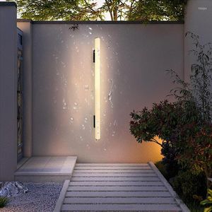 Lâmpada de parede IP65 Impermeável a água moderna arenqueias longas e iluminação interna Decoração Courtyard Sala