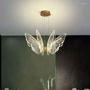 Pendant Lamps Steadlong Butterfly Chandelier Modern Minimalism Creative Restaurant Living Room Bedroom LED Smart Lights Decorative