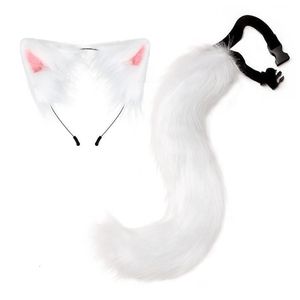 Gumki do włosów Wolf Uszy Regulowany pasek Pas Furry Animal Headband Cosplay Cosplay Props Carnival Fancy Party Dress Halloween Akcesoria 230512