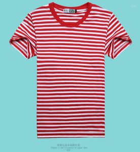 Men's T Shirts Men Tshirts Navy Shirt Blue And White Striped Short-sleeved Sports Men's T-shirt Couple Parent-child Tops O-Neck Casual
