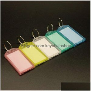 Key Rings 5 Colors Lage Classification Tag Festive Plastic Id Label Tags Chain El Number Card Listing Drop Delivery Jewelry Dhopa