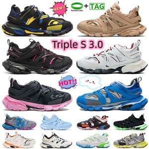 Triple S 3 Paris 3.0 Scarpe casual Casualmente Burgundy Borgogna Giallo Giallo Giollo Grey Grey Scarpe invariate Rosa Blu Rosa Blu Blue Running Scarpe