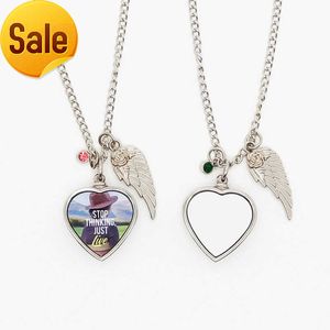 Qualisub Personalized Sublimation Urn Necklace Blank Heart shape Urn Necklace for sublimation