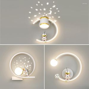 Wandleuchte Moderne LED Eisen Acryl Kinderzimmer Dekor Innenleuchten Glanz Studie Wohnzimmer Schlafzimmer Wandlampen