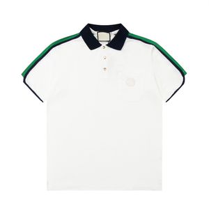 Mens pólo-camiseta moda bordado de mangas curtas Tops Turndown Collar Tee Camisas Polo Casual M-3xl#93