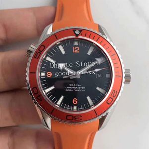 Top Mens Automatic Cal 8500 Watch Orange Black Blue Men Apnea James Bond 007 Ocean Diver 600m Planet Professional Rubber Strap Ban325A