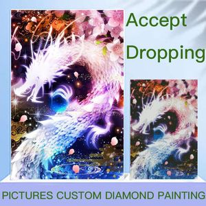 Craft Laojieyuan Custom Neuankömmling Bild Diy Crystal Full Drill Square 5d Diamond Malerei Cross Stitch Kit Mosaic Rundestone