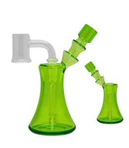 Vintage PREMIUM GREEN Glass Bong Water Hookah 6INCH Smoking Pipes With banger Original Glass Factory can put customer logo by DHL UPS CNE