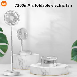 Fani Xiaomi 7200Mah Portable Fan ładowalne mini składane teleskopowe lise hałas letni chłodzenie wentylatora do domu w sypialni domowej biuro sypialni