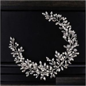 Hair Jewelry Ailibride Pearl Crystal Headband Vine Tiara Bridal Headpiece Bride Accessorie Drop Delivery Hairjewelry Dhgarden Dhswv