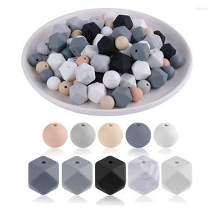 Keychains 100Pcs Silicone Beads Bulk Making Kit Multicolor Keychain For Jewelry DIY Crafts