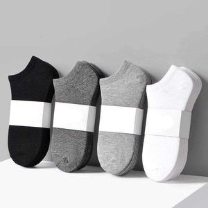 Cotton Man and Socks 5pairs Wholesale Breattable Compression Sports Socks Solid Color Boat Bekväm bomulls Ankle White Black