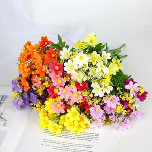 装飾的な花人工植物シルクフェイクフェイク蝶ruchidフラワーピンクオレンジオレンジパープルホーム装飾オフィスパーティーウェディングデコレーション