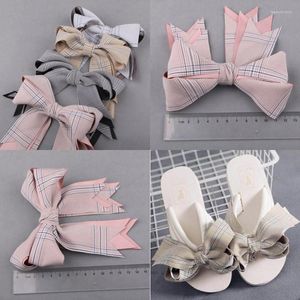 Hair Clips Arrival 10PCS Silicon Wappes Handmade Ribbon Bow DIY Ornament Accessories Bows Patch Sticker For Women Slipper Shoes