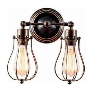 Lampade da parete Luci vintage moderne Lampada montata su soppalco Rotazione di 180 ° Apparecchio per applique rustico da comodino regolabile