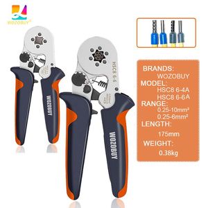 Screwdrivers Tubular Terminal Crimping Tool Crimping Pliers HSC8 64A 0.2510mm²/66A 0.256.0mm² Hand Tool Mini Wire Ferrule Fixture Kit