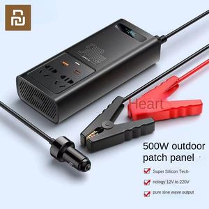 アクセサリYoupin baseus 500WカーインバーターDC 12VからAC 220VオートパワーインバーサUSBタイプC高速充電器ヨーロッパカーパワーインバーター