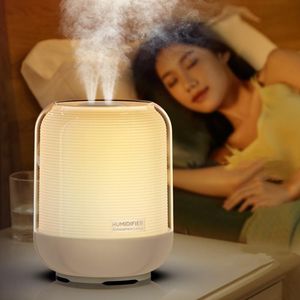 Nawilżacze 3000 ml podwójna dysza nawilżacz nawilżacz USB aromaterapia mgła dyfuzor mgły z ciepłą lampą LED ciężkie mgły domowe wielkie nawilżacze