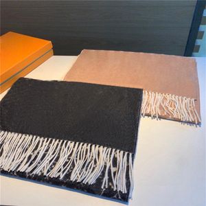 50%de desconto em Dropship Classic Cashmere Scarf Shawl With Gift Box Khaki Black 71023C2900