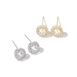 Orecchini di lusso Placcatura in oro reale 18 carati Orecchini in argento S925 Orecchini in cristallo di diamante per gioielli firmati da uomo