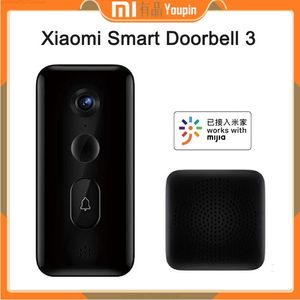 Akcesoria Xiaomi Smart Doorbell 3 kamera wideo 180 ° Widok pola 2K HD Resolution AI Humanoid Recognition App Control Regulte