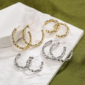 Hoop Ohrringe HECHENG Twisted Cz Temperament Frauen 18K Überzogene Kleine Große Messing Ohr Stud Für Woemn Großhandel Geschenk