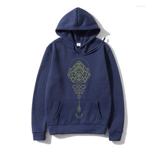 Felpe con cappuccio da uomo Mens OM TOTEM Geometric Screen Printed Capispalla Tattoo Style Sacred Geometry Sweatshir Hoody Men