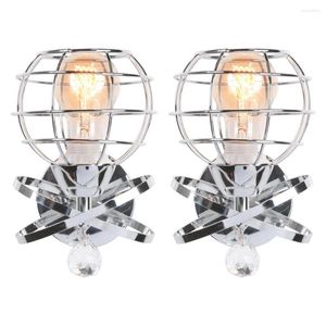 Lampade da parete 1/2 PCS Modern Crystal Lights Sconce Lampada da comodino Apparecchio di illuminazione a soffitto Casa Soggiorno Camera da letto Bagno Decor Wandlamp