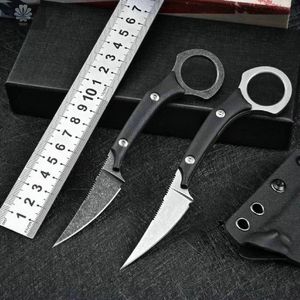 Messen Trskt D2 Straight Pocket Knives Tactical Camping Knives Neck Outdoor Rescue Survival Tools Edc Tool With K Sheath Dropshipping