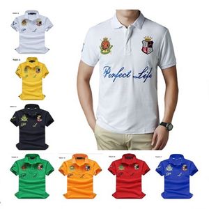 2024S Men's Polos de manga curta de manga curta Londres Nova York Cidade de Chicago Cidade Poloes Bordado Technical Cotton Casual Casual Poloss S-5xl