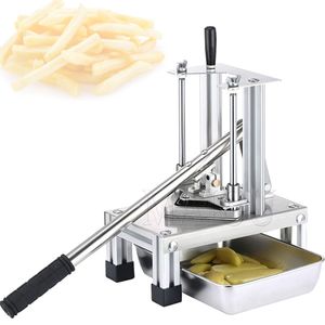 Commercial Vegetable Chopper with 3 Blades Stainless Steel Home French Fry Dicer Slicer Manual Cutting Kitchen Appliance