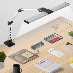 テーブルランプLED LED LED LED LED LED LEAD ARM EYE Protection Clip-on Desk Lamp Office Computer Screenワイヤレスリモートコントロール