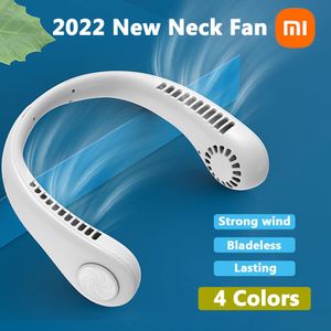 Fans Xiaomi Portable Hanging Neck Fan USB uppladdningsbar bladlös Mute -fans Luftkonditionering Kylare för Sports Fan Mini Wireless Fan