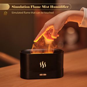 Elettrodomestici Fiamma Aroma Diffusore Umidificatore Ad Ultrasuoni Freddo Mist Maker Fogger Led Olio Essenziale Fiamma Lampada Difusore decorazione della scrivania