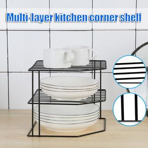 Organization 3tier Cabinet Corner Shelf Multipurpose Drain Organization Rack For Storage Cups Dishes Cupboard Pantry Kitchen Accessories