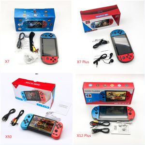 X7 X50 Handheld Game Console X7 Plus X12Plus Portable Game Players HD Screen Video MP4 TV Music Player Built-in Retro Classic TF Card 8GB/16GB Games E-Book for NES GBA F