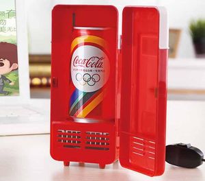 Buzdolabı Mini USB Taşınabilir Ofis Masaüstü Buzdolabı Öğrencileri Yurt Dondurucu Çift Kullanım Araba Ev İçecek Kutuları Soğutucu Isıtıcı Buzdolabı